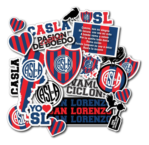 Etiquetas Sticker Futbol San Lorenzo Aptas Para Termo