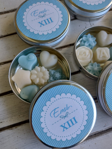 20 Latas Personalizadas Con 7 Jabones