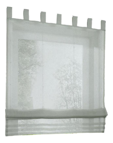 Cortinas En Voile De Poliéster Material Gris-120 × 155cm