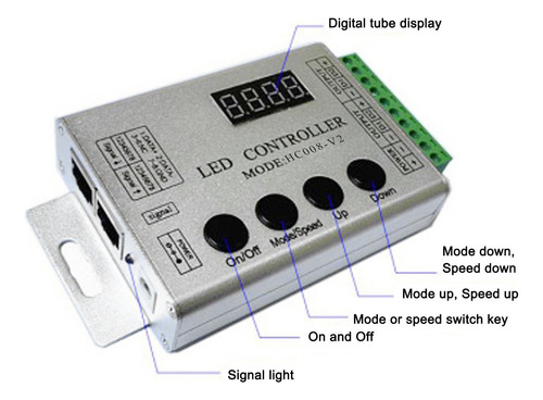 Controlador Led Rgb Spi Signal Light Strip Controlador Para