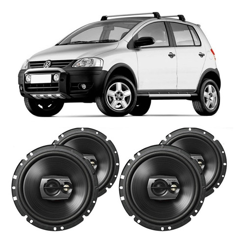 Falante Vw Crossfox 2003 A 2007 200w Rms Automotivo Kit