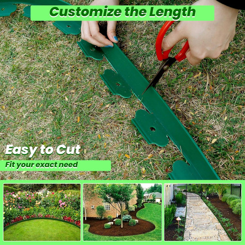 Limitador De Jardín Borde Separador Césped 5cm×6m Con Clavos