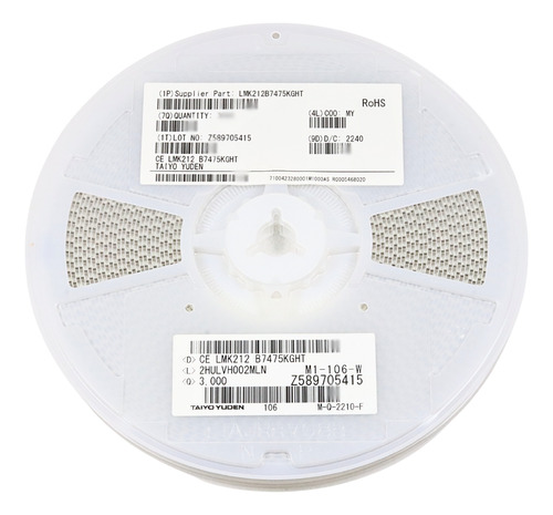 100pz Capacitor Cerámico Capas Multiples Smd 0805 10v 4.7uf