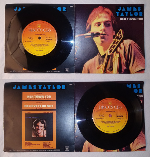 James Taylor Compacto Vinil Nacional Usado Her Town Too 1981