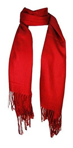 Prima De Pashmina Del Abrigo Del Mantón De La Bufanda - Rojo