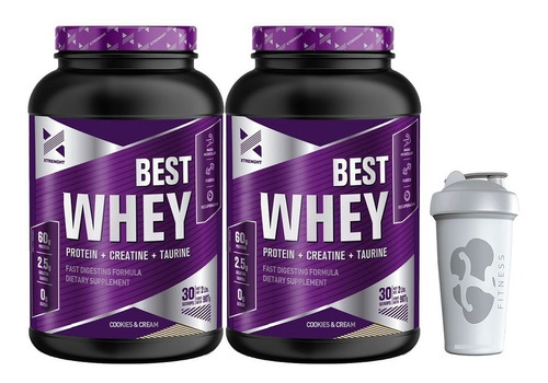 Whey Xtrenght Best Protein 2 Lb X 2 Unidades + Vaso