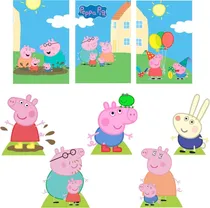 Comprar Kit Peppa 5 Displays +  3 Quadros Decoração Festa Totem