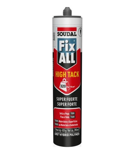 Adhesivo Sellador  Fix All 290ml Pintable Blanco Soudal