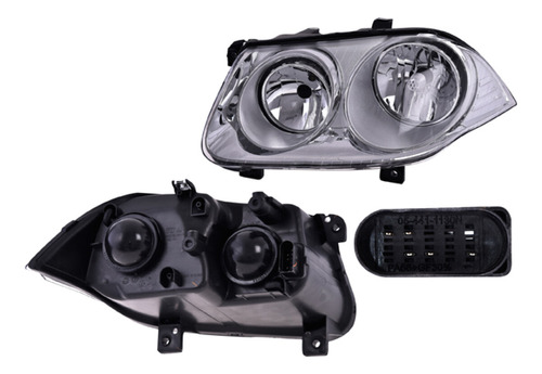 Faro Jetta 2008 - 2014 Fondo Cromado Depo Izq Rxc