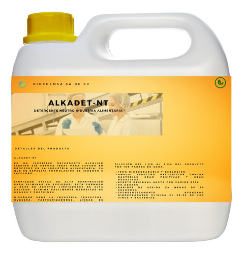 Alkadet Detergente Alcalino Para Industria Alimenticia 20 Lt