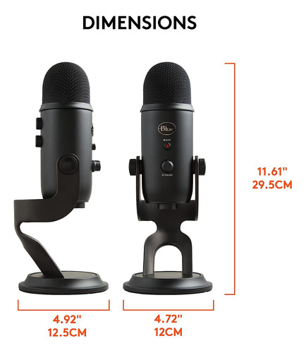 Micrófono Usb Blue Yeti Para Pc, Mac, Juegos, Grabación, ...