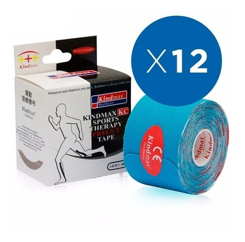 Pack 12 Tapes Vendas Precortados Kindmax 5cm X 5mt