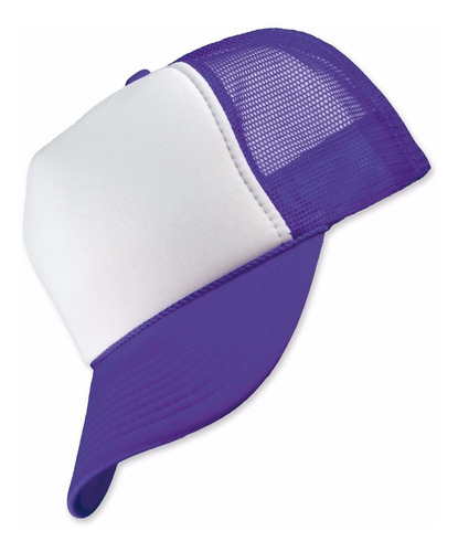 Imagen 2 de 4 de Gorras Camioneras Trucker Tracker Color Violeta Visera Curvo