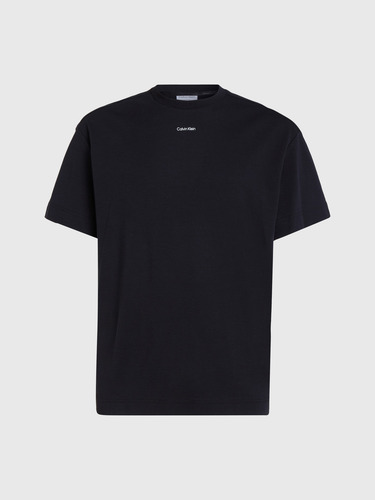 Polera Nano Logo Interlock Negro Calvin Klein