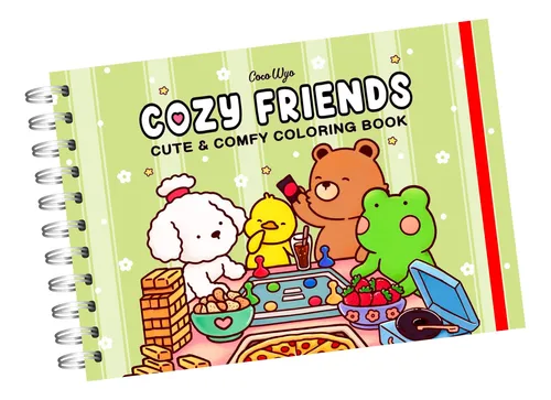 Cozy Friends Impreso, Tapa Dura Con 42 Laminas + Acetato