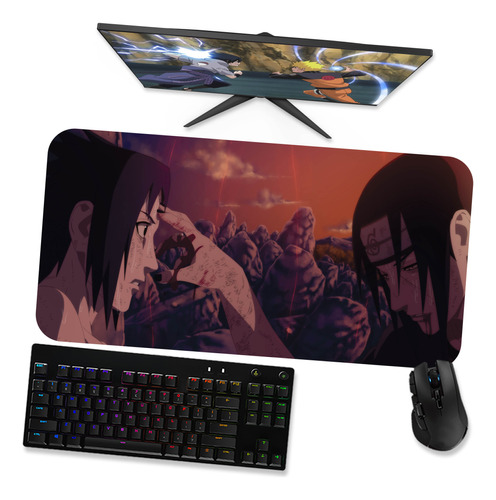 Mousepad Gamer Grande 80x40 - Sasuke E Itachi Uchiha 1