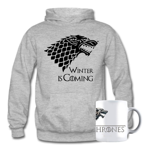 Poleron Estampado Game Of Thrones + Taza Mug 