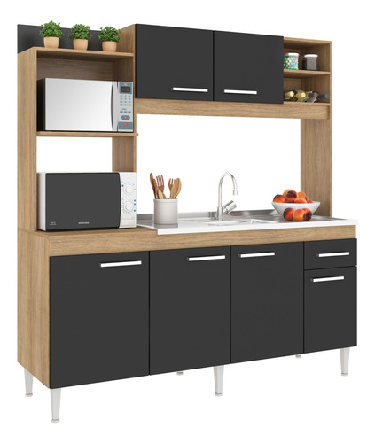 Kit De Cocina Compacta 6 Puertas 1 Cajón 177 X 189 X 52 Cm