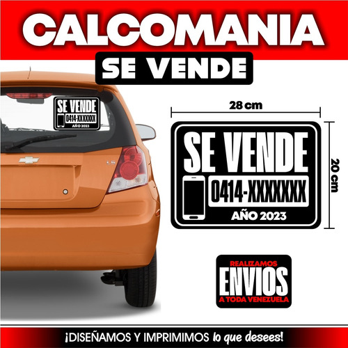Calcomania Se Vende / Venta De Carros / Casas / Locales
