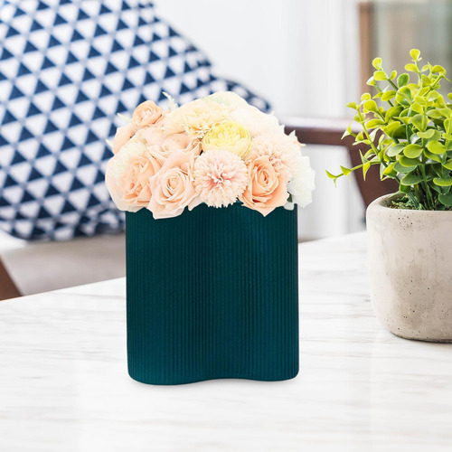 Jarrón De Flores Minimalista Moderno, Arreglos S Verde