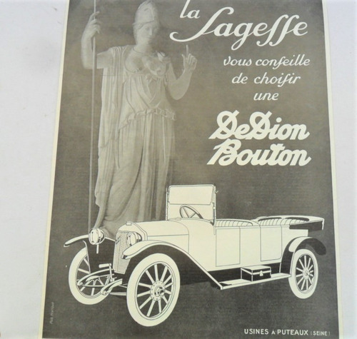 De Dion Bouton 1924 Antiguo Publicidad Revista No Folleto