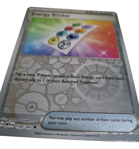 Energy Sticker Reverse Holo 151 Carta Pokémon Original+carta