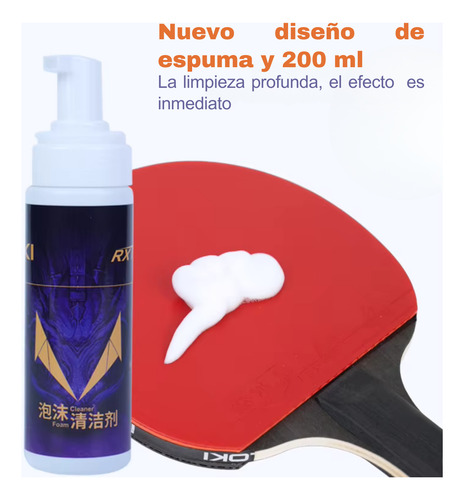Limpiador De Goma Tenis De Mesa En Espuma 200 Ml - Loki
