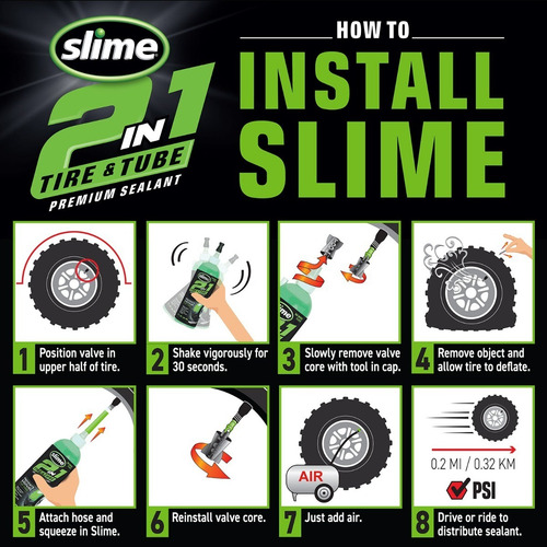 Imagen 2 de 3 de Sellador Slime De Neumáticos De Césped 1gal