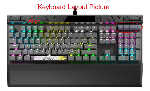 Teclado De Silicona Cutánea Compatible Para Corsair K70 Max