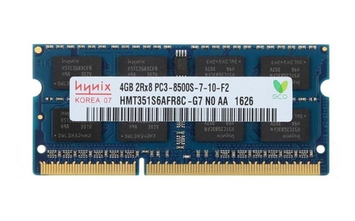 Memoria Ram 4gb Pc3 8500s Ddr3 1066-mhz Laptop 