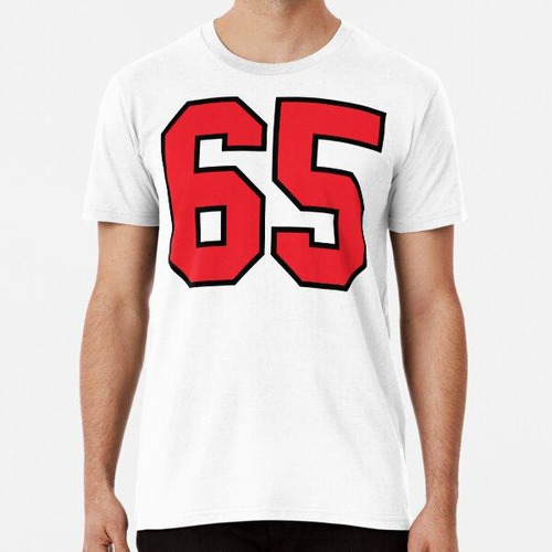 Remera 65 Sports Jersey Sixty Five Red Number Black Algodon 