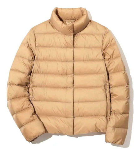 Campera Uniqlo Ultra Light Down Jacket Mujer Beige Original