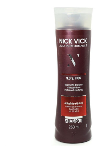 Shampoo Sos, Nick & Vick, Preta, 250ml