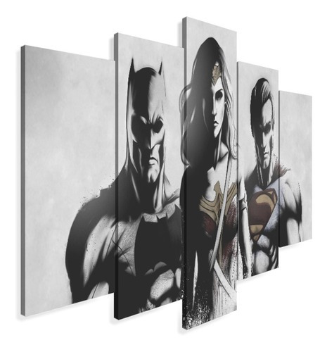 Quadro Decorativo 115x60 Sala Arte Liga Da Justiça Trindad