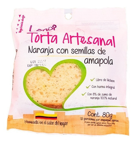 Torta Artesanal De Naranja - Kg a $38