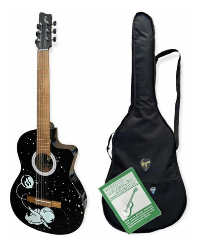 Imagen 9 de 9 de Guitarra Acústica En Cedro+ Forro+método+puá+envíosgratis