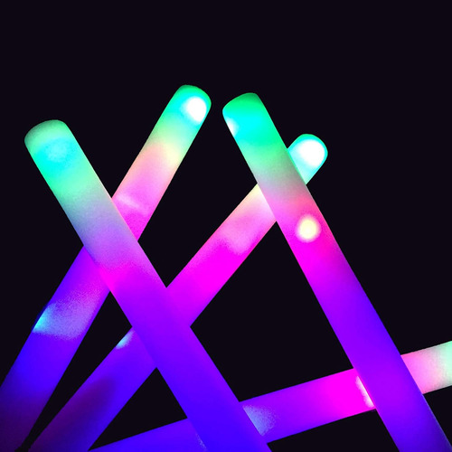 Colorhome Glow Sticks Bulk - 24 Pcs Palacas De Espuma Led Ba