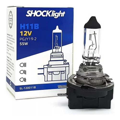 Lâmpada Halógena H11b 12v 55w Shocklight