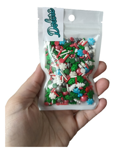 Mix Sprinkles Navidad Copos Muérdago Arbolito Perlas