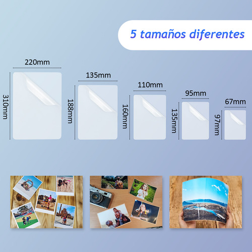 500pzs Micas Termicas Carta A4/5r/4r/3r/2r Laminadora