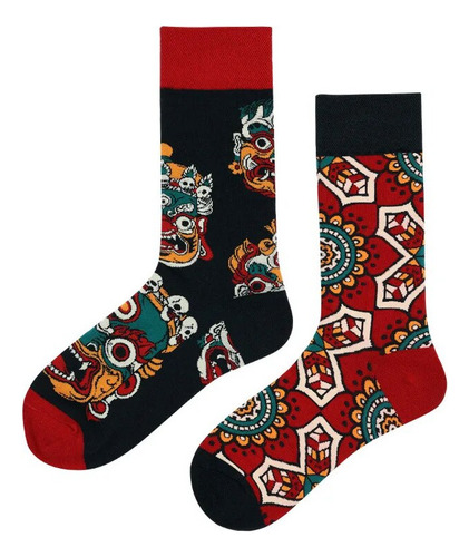 Calcetines Originales New Ab Para Mujer, Asimétricos, Creati