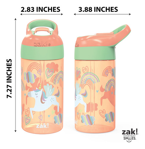 Zak Designs Botella De Agua Para Niños Riverside De 16 Oz Co