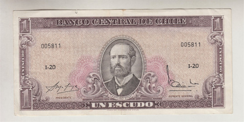 Billete Chile 1 Escudo Molina Ibañez I-20