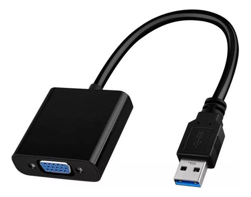 Adaptador Usb 3.0 A Vga - Usb A Vga - Cable - Blister Color Negro