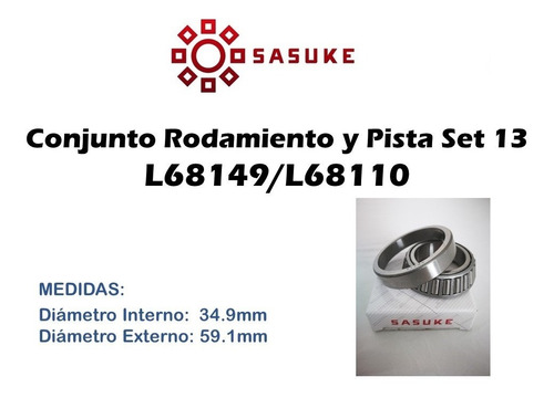Rolinera Rodamiento Rueda Delantera Int Ford Ltd Set 13