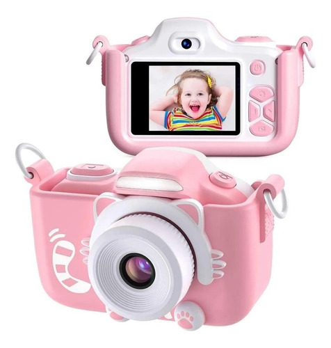 Camara Infantil Rosa Con Lente Frontal Y Trasero - Twinto