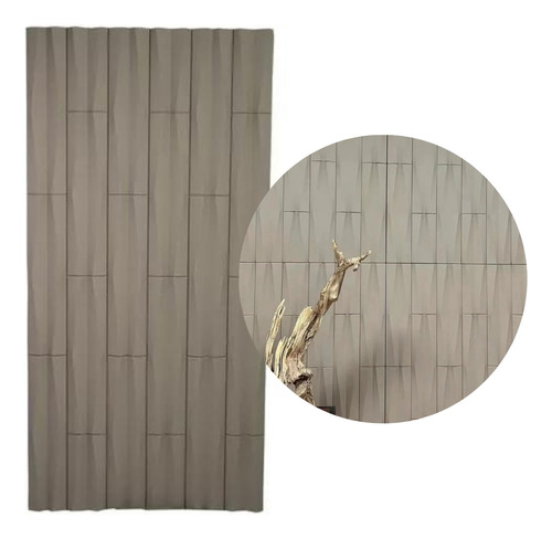 Panel Para Decorar Pu 3d Tipo Azulejo Rombo Gris 120x60cm