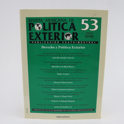 L1751 Revista Mexicana De Politica Exterior 53 Febrero 1998