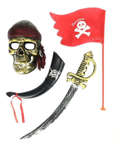 Set Pirata Halloween Disfraz Cosplay Arma 