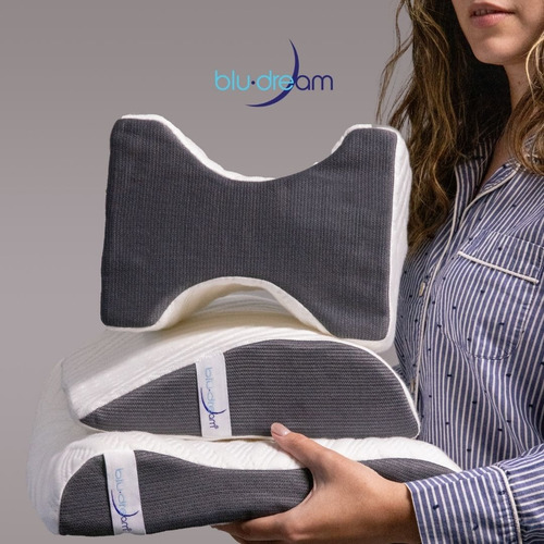 2 Pack Almohadas Bludream Rodillas Balance 25x18x15cm Color Blanco